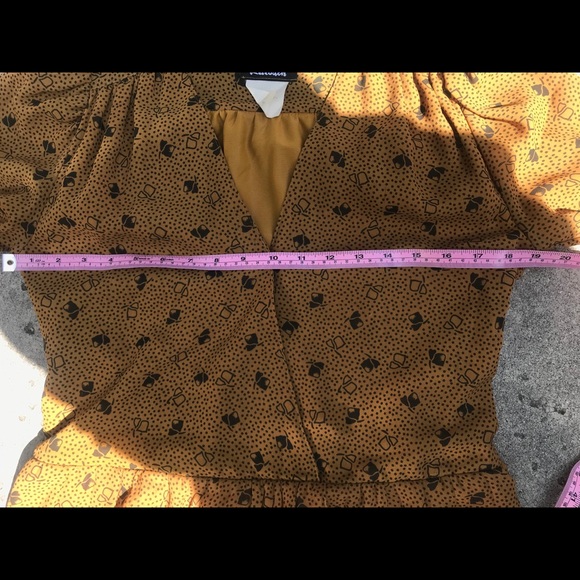 Vintage brown flowy Midi Dress Small - Picture 10 of 10